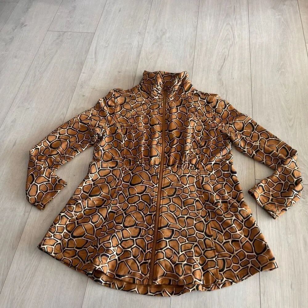 Soft Surroundings giraffe print jacket size m